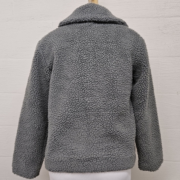 Urban Outfitters BDG Theo Teddy Sherpa Jacket in Eucalyptus Green Sz Small - Picture 6 of 12